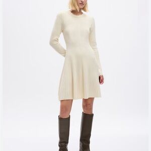 Gap CashSoft Pleated Mini Sweater Dress, medium tall, brand new with tags